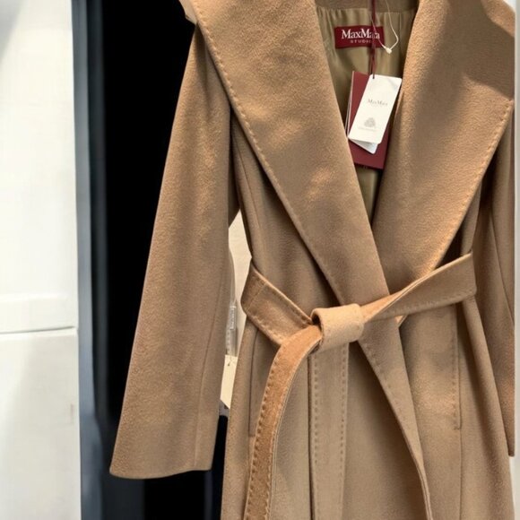 NWT MAX MARA STUDIO Loriana belted wool coat - Picture 3 of 7